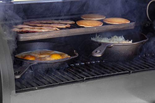 14x28 Inch Cast Iron Griddle for Cooking, Reversible Flat & Ribbed Surface
