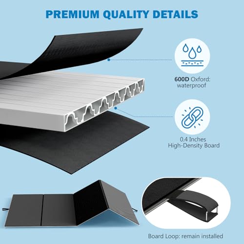 Full Size Bunkie Board 54x75'' Heavy Duty Support Slats, Foldable & Waterproof