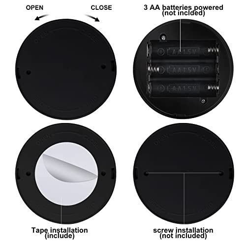 Wireless LED Spotlight 6 Pack RGB Color Battery Operated - Black