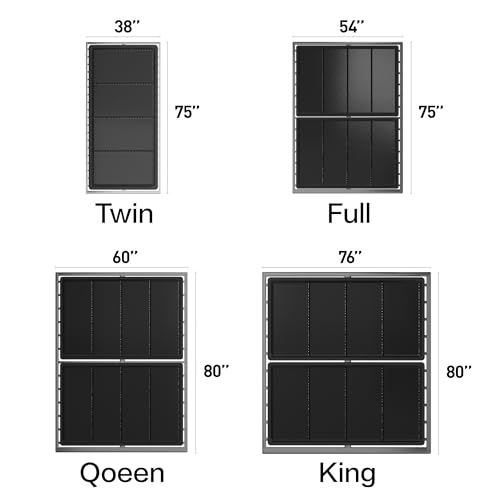 Queen Size Bunkie Board 10MM Folding Spring Support, Light, Breathable & Moisture Resistant