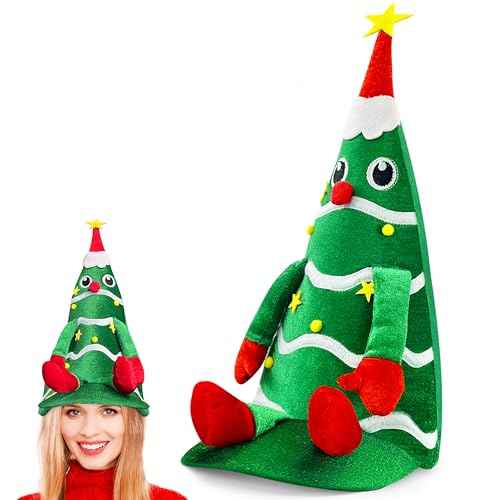Christmas Elf Hat, Gnome Hat, Strange Dr. Seuss Hats,Holiday Duck Cap for Xmas New Year Festive Party Supplies