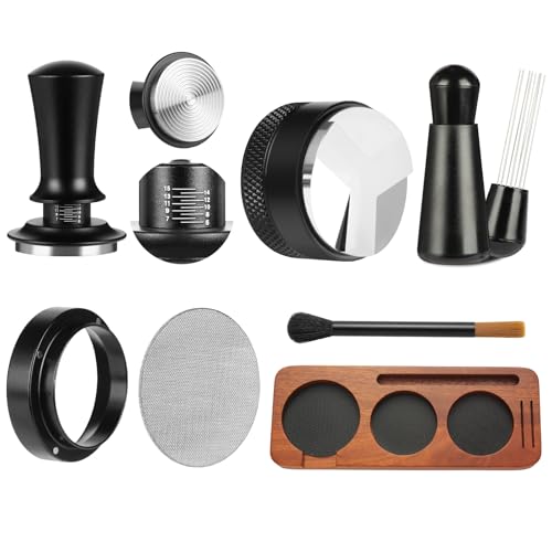 58mm Espresso Tamper & Barista Kit - WDT Tool, Tamping Station, Funnel & More - 7 Pieces