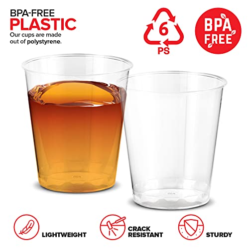 1000 Pack 1.5 oz Clear Plastic Shot Glasses for Parties & Events