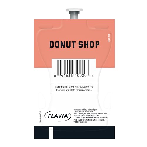 Flavia Donut Shop Coffee Freshpacks - Medium Roast for Flavia Brewers, Case of 100