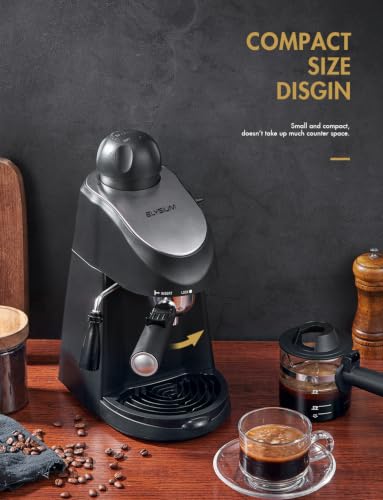Elysium Espresso Machine with Milk Frother for Cappuccino Latte Home Use