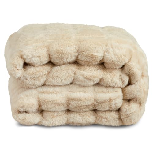 Summer Sand Micro Plush Throw Blanket - 50x60 Inches - Beige