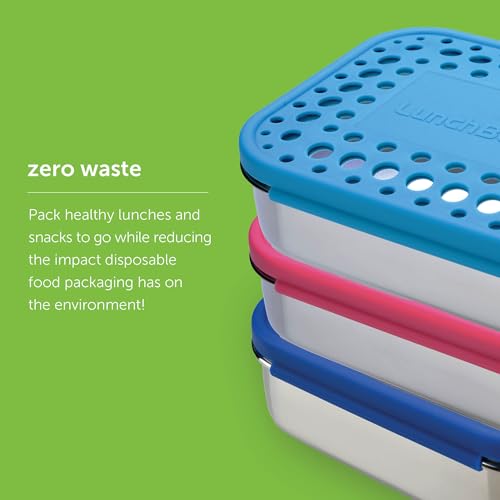 Kids Stainless Steel Bento Box - Medium 3-Section, 32oz, LunchBots Variation of Stainless Steel / 3 Section