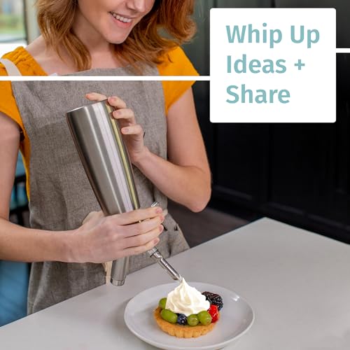500ml Stainless Steel Whipped Cream Dispenser with 3 Nozzles - Food Grade Kitchen Tool