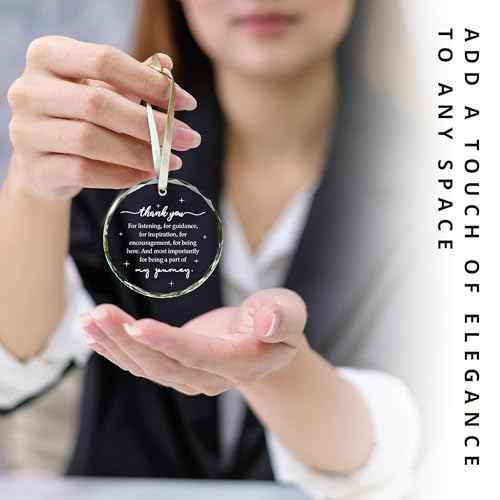 Thank You Gifts for Women, Boss, Coworkers, Manager, Teacher, Nurse, Mom, Friends - Coworker Appreciation Gifts for Birthday, Christmas - Thank You Christmas Ornaments - Glass Ornament