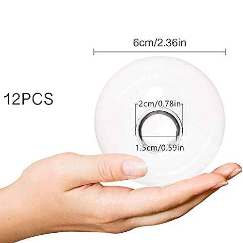 12 Pcs DIY Clear Plastic Fillable Balls Ornament, 2.36Inch Christmas Balls for Christmas, Halloween, Birthday, Wedding Decor, Crafts Decorations (60 mm)