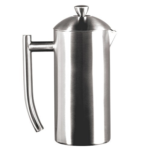 Frieling 17 oz Brushed Stainless Steel Double-Wall Insulated French Press - Travel & Camping Coffee Maker