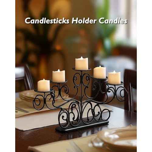 5plots Auto Timer Flameless Candles, LED Votive Tea Light, Battery Operated Electric Fake Candles for Wedding, Table Centerpiece, Halloween, Christmas Decorations - White (12 Pack)