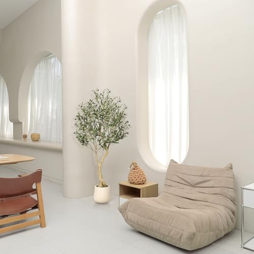 5ft Artificial Olive Tree with White Exquisite Planter - Indoor Decor