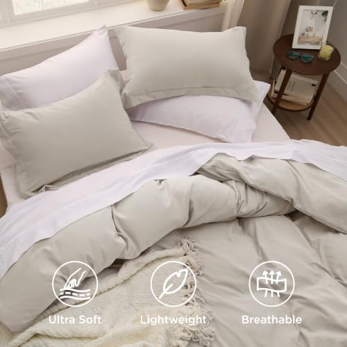 Linen Oversized King Duvet Cover Set - No Comforter 120 x 98, Cotton-Like Soft