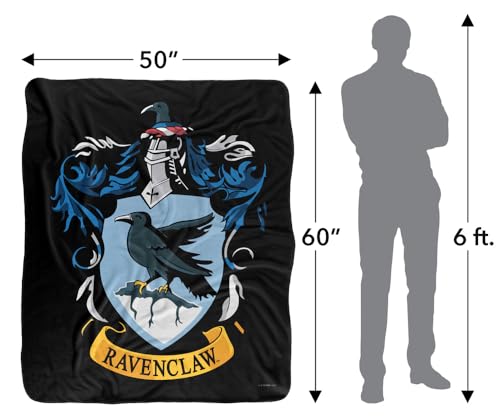 Ravenclaw Crest 1 50x60 Silky Touch Sherpa Back Throw Blanket - LOGOVISION