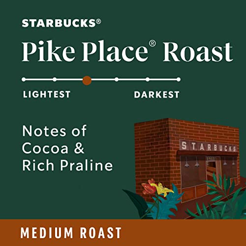 Starbucks Pike Place Roast Medium Roast K-Cup Pods (24 Count, Pack of 4) - 96 Pods Total