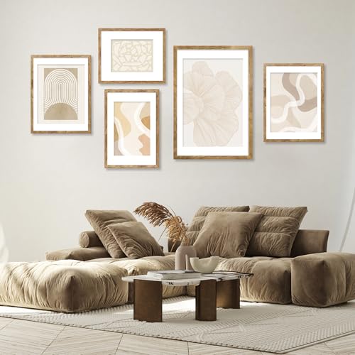 Rustic Brown 24x36 Poster Frame Set of 2 with Plexiglass - Wall Mount Display