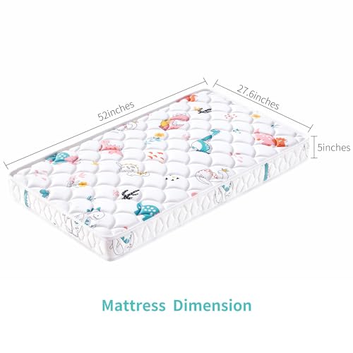 Letmxiu 5-Inch Hypoallergenic Crib & Toddler Mattress - Dinosaur Party Variant