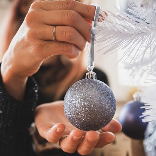 100 Pcs Christmas Velvet Ornament Strings Adjustable Ornament Hooks Non Slip Hangers Hooks Tree for Christmas Tree Decorations(Red,Green,Brown,Khaki,Grey)