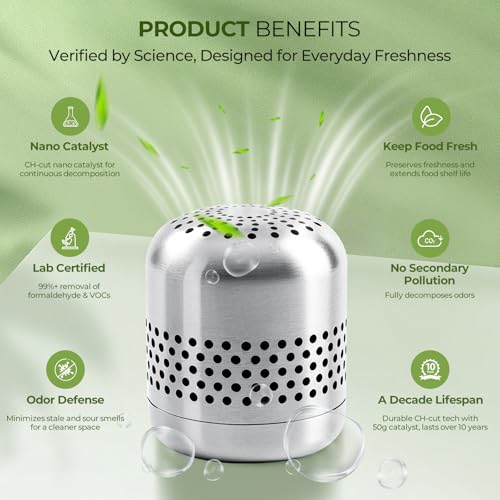 Hoopmon Refrigerator Deodorizer Pack of 2 - Up to 10 Years Odor Eliminator