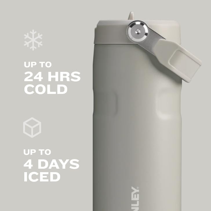 Stanley IceFlow 24 OZ Water Bottle - Insulated Stainless Steel | Lightweight, Leak-Resistant, BPA-Free | Black