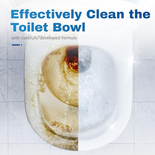 Vacplus Toilet Bowl Cleaner Tablets 50 Pack Long-Lasting Auto Bleach & Freshener