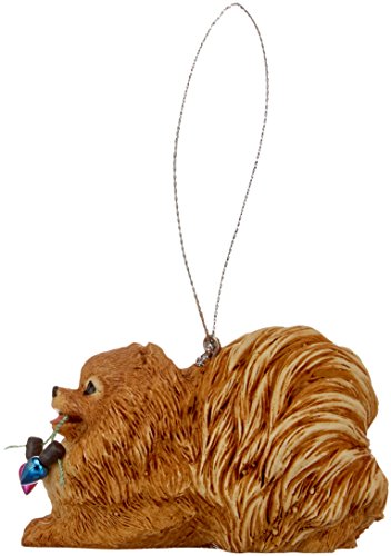 Sandicast Orange Pomeranian Christmas Ornament - XSO12003, Hand-Painted
