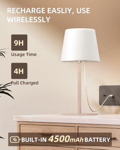 EZVALO Waterproof Shower Lamp Khaki 3-Color Rechargeable Cordless Mood Light