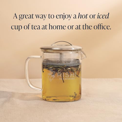 400ml Borosilicate Glass Teapot for Loose Leaf Tea - Simple Brew with Built-in Strainer - 13.5 Fl Oz