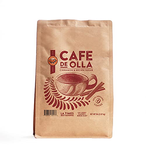 La Monarca Bakery Café de Olla Ground Coffee with Cinnamon & Brown Sugar - 80 Ounce Pack