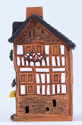 Handmade Ceramic Village House Miniature with Incense Holder - Mont St. Michel France