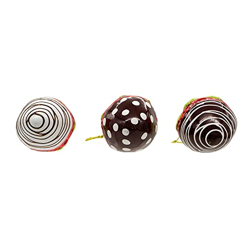 Kurt Adler Noble Gems Glass Chocolate Strawberry Ornaments - 6 Pack