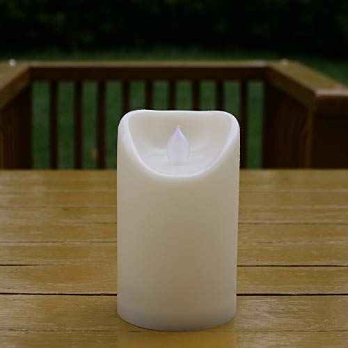 iZAN 1PCS Battery Operated Flameless LED Candle with Timer Outdoor Waterproof Flickering Decorative Light for Halloween Thanksgiving Christmas Home Kitchen Wedding Party Events Decoration D?cor 3¡±x5¡±