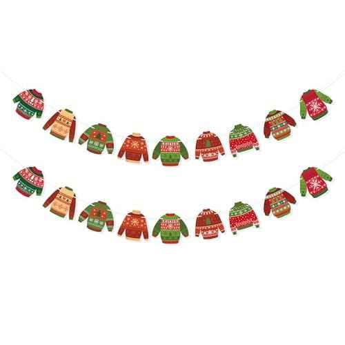 Ugly Sweater Banner Christmas Ugly Sweater Party Decorations, It's About to Get Ugly Party Decor Indoor Outdoor Xmas Winter Holiday Party Decoration Supplies