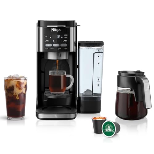 Dual Brew Coffee Maker with Hot & Iced Options, 60oz Removable Reservoir