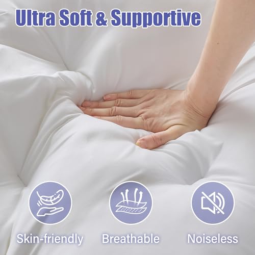 White King Memory Foam Mattress Topper for Back Pain Relief Breathable Gel Support