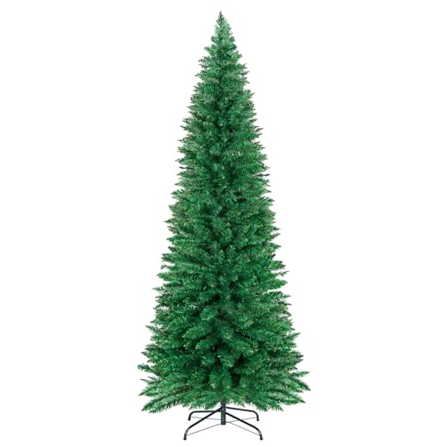 ININ 6FT Slim Pencil Christmas Tree - Artificial Tall Skinny Xmas Tree, 400 Tips