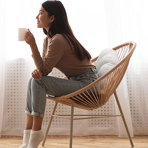 Marsui Sea Princess Seashell Decorative Pillow, Preppy Room Decor Christmas Party Gift Soft Chair Cushion Cute Clam Throw Pillow for Sofa Bed Living Room(White,13.4 x 9.8 in)