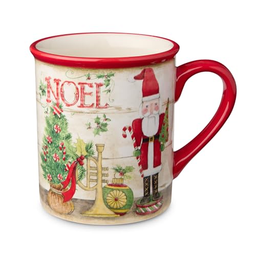 Nutcracker Parade 4-Pack 18oz Mugs Set – Ceramic Christmas Coffee & Cocoa Cups