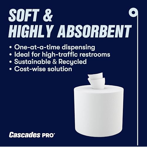 Cascades PRO Select Centerpull Paper Towels 600 Sheets White - Absorbent & Eco-Friendly