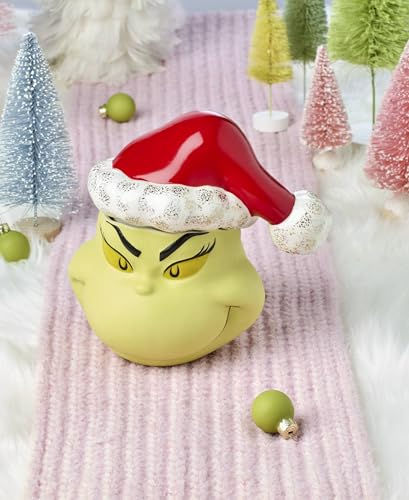 Lenox Grinch Christmas Candy Jar with Lid – Covered Candy Jar