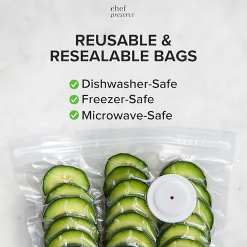 Reusable Vacuum Sealer Bags 8x10 in - BPA-Free Food Storage Set of 30 - Leak-Proof & Odor-Resistant for Freezer & Microwave - Variation: Small Bags