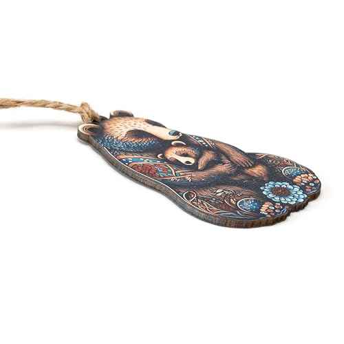 Mama Bear for mom, Mothers Mama Bear Cards with Hanging Ornament, Gifts for Grandmother,Aunt,Nonna, for Daughter,Grandma,Wife (Scand)