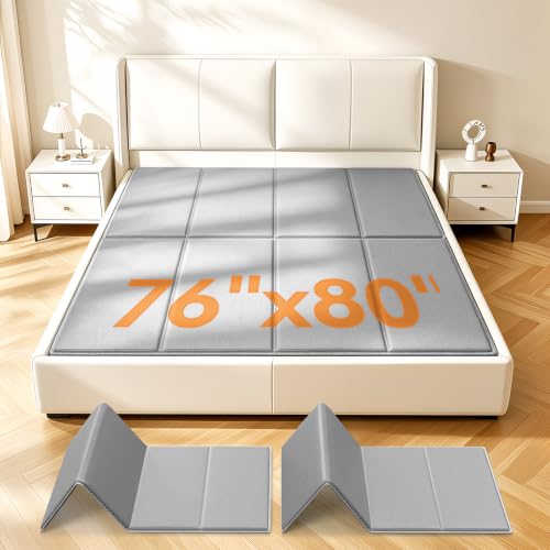 King Size Bunkie Board 76x80'' - Breathable Support, Noise-Free, Moisture Resistant Oxford Fabric, Low Profile Bed Foundation - King Variation