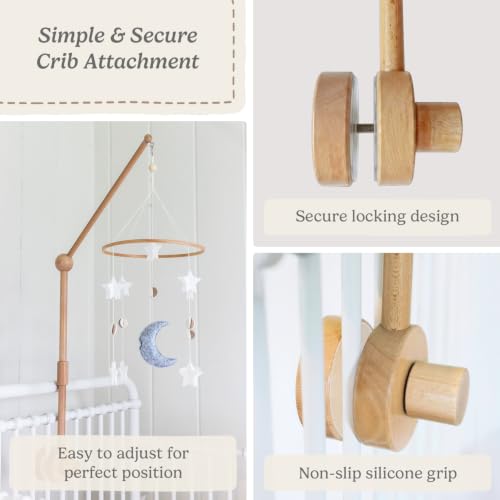Baby Crib Mobile Arm - Beechwood Mobile Hanger for Cribs & Bassinets - 31 Inch, Variation of Mobile Holder Arm