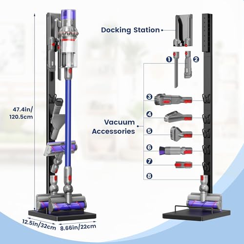 Pickpiff Vacuum Stand for Dyson V15 V12 V11 V10 V8 V7 G5 - Space Saving Storage Organizer