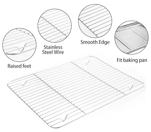 9-Piece Baking Sheet Set with Cooling Racks and Silicone Mats - 3 Sizes