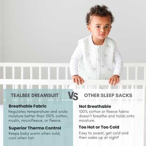 Toddler Sleep Sack with Legs - 0.8 TOG, 2-3T, Croissant - Breathable Bamboo Cotton