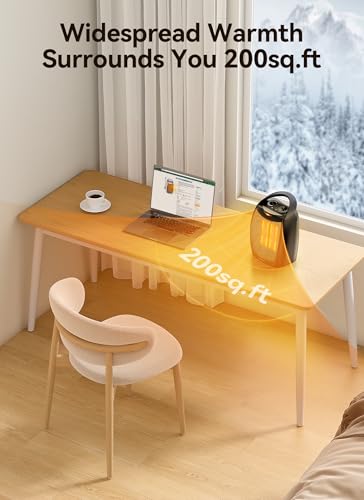 GiveBest Black Portable Electric Space Heater with 2-in-1 Fan & Thermostat