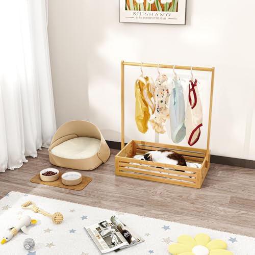BAMBOOHOMIE Baby Clothing Rack for Toddler, Pets Clothes with Storage